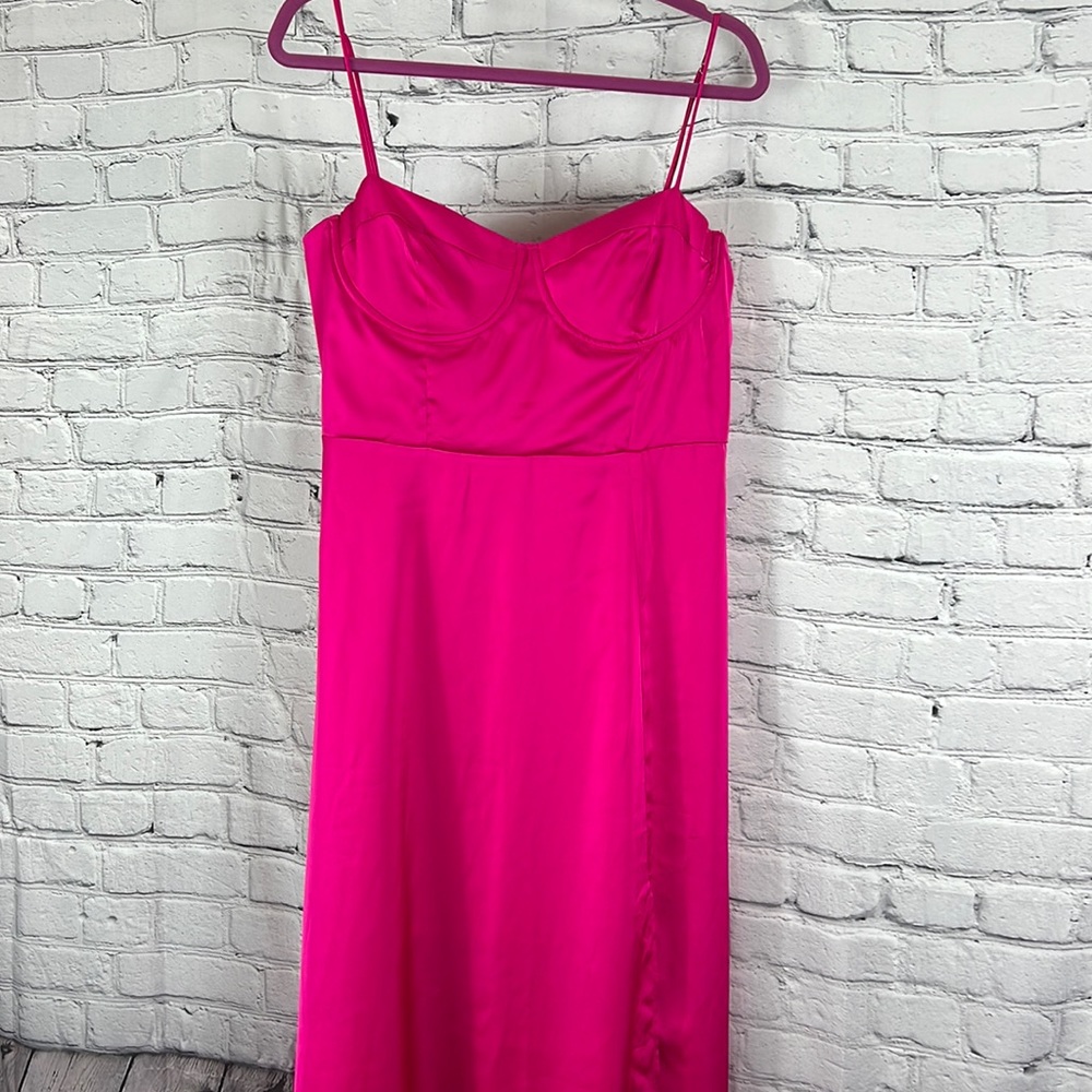 NEW ASTR slip dress maxi fuchsia bralette size XL
